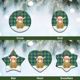Johnson Ancient Tartan Christmas Ceramic Ornament - Highland Cows Style
